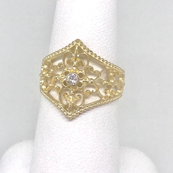 Jewelry - .10 ctw diamond in 14 kt YG handmade by me